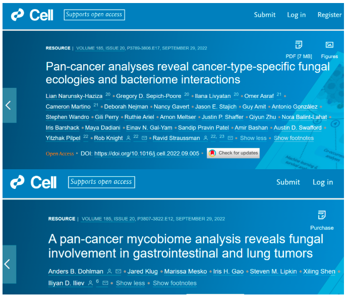Cell：靶向肿瘤内真菌为潜在抗癌疗法？